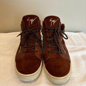 Giuseppe Zanotti High Top Suede Sneakers Size US 10 EU 42